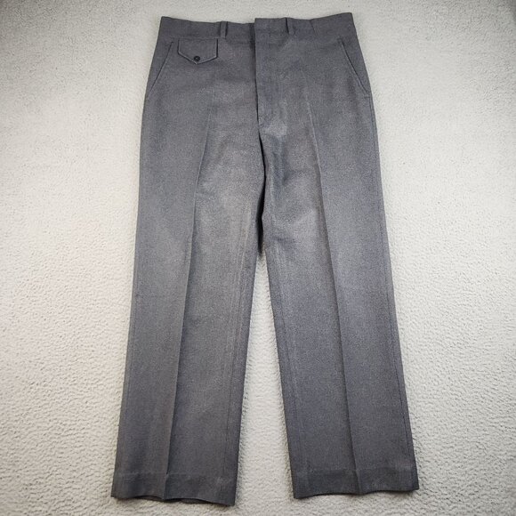 Haggar Other - Vintage Haggar Tweed Wool Slacks Pants 34x29 Gray Pleated Trousers Men's Casual